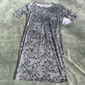 LulaRoe black & white Julia dress